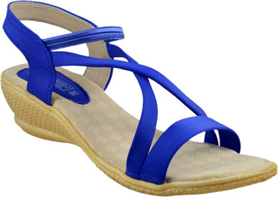 Leatherwood1 Women Blue Wedges
