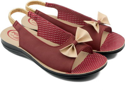 

Asian Women Maroon Flats
