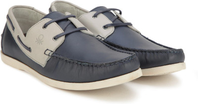 

United Colors of Benetton Boat Shoes For Men(Navy, Grey, Off White, 901