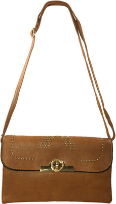 

Grace Women Casual Brown Leatherette Sling Bag