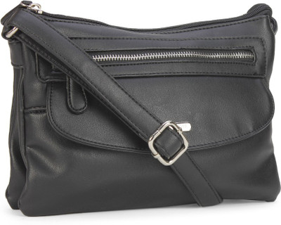 

Lavie Women Casual Black PU Sling Bag