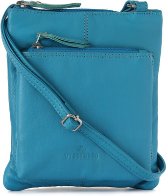 

Visstosso Girls Blue Genuine Leather Sling Bag