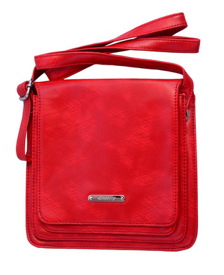 

Charu Boutique Women Casual Red PU Sling Bag