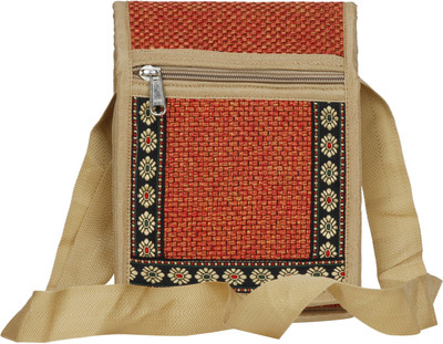 

WhiteAsh Women Casual Orange Jute Sling Bag