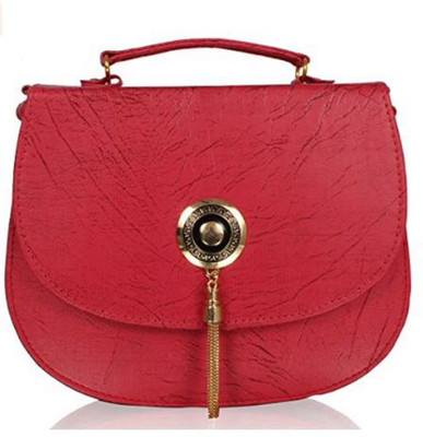 MODESTIE Girls Casual Red PU Sling Bag