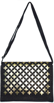 

fashionkite Girls Casual Black PU Sling Bag