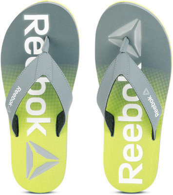 

REEBOK EMBOSSED FLIP Flip Flops, Dust/green/metsilver/wht