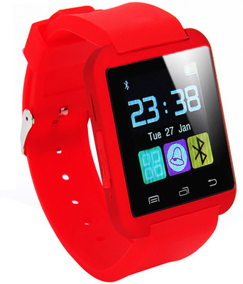 

Complete creation U8 red Black Smartwatch(Black Strap Regular)