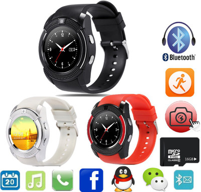 

ESTAR Bluetooth Smartwatch Compatible With Acer Allegro Silver Smartwatch(Black Strap Free Size)