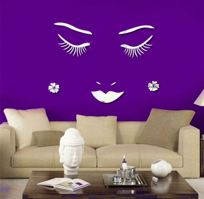 

naveed arts  Acrylic sticker Sticker(Pack of 9, Silver