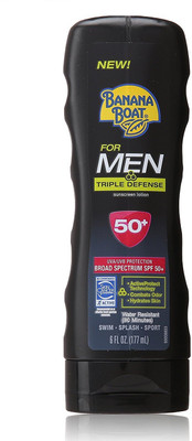

Banana Boat Sunscreen for Men Triple Defense Broad Spectrum Sun Care Sunscreen Lotion - SPF 50 PA+(177 ml)