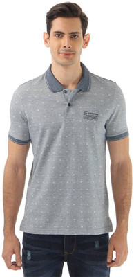 

Monte Carlo Printed Men's Polo Neck Grey T-Shirt