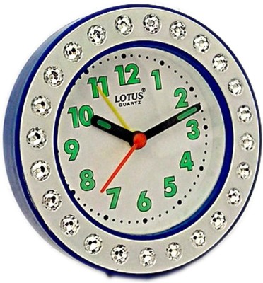 

Lotus Analog Blue Clock