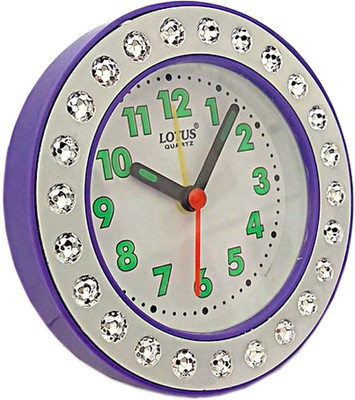 Lotus Analog Violet Clock