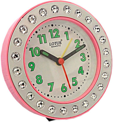 Lotus Analog Pink Clock