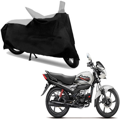 Ak Kart Two Wheeler Cover for Hero(Passion Pro TR, Black, Silver)