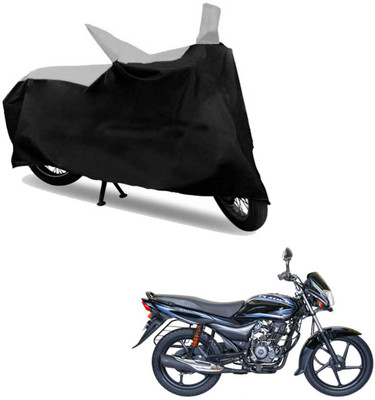 

Ak Kart Two Wheeler Cover for Bajaj(Platina 100 DTS-i, Black, Silver)
