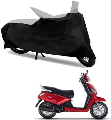 BRPEARl Two Wheeler Cover for Mahindra(Gusto, Black, Silver)