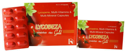 

Lycobeza Gold Multivitamins For Adults 40+ & 50+ Age | Lycopene + Antioxidants + Lactic Acid Bacillus + Vitamins & Minerals Capsules(100 No)