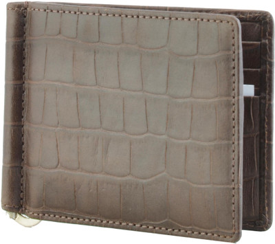 

MANDAVA Men Brown Genuine Leather Money Clip(6 Card Slots)