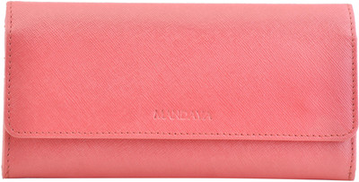 

MANDAVA Women Casual Pink Genuine Leather Wallet(2 Card Slots), Red