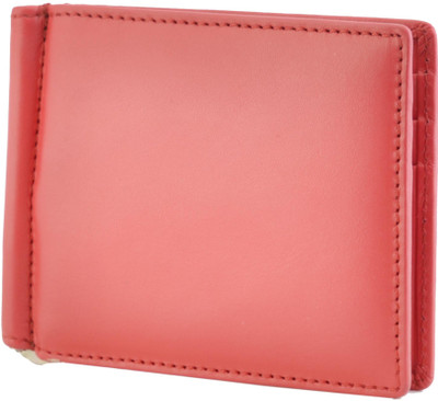

MANDAVA Women Red Genuine Leather Money Clip(6 Card Slots)