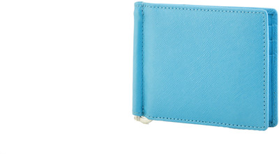 

MANDAVA Men Blue Genuine Leather Money Clip(6 Card Slots), Turquoise