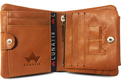 

lunatik Boys Tan Genuine Leather Wallet(10 Card Slots), Extreme wallet;tan