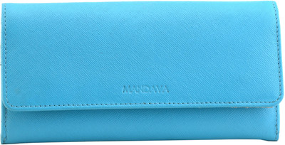 

MANDAVA Women Casual Blue Genuine Leather Wallet(2 Card Slots), Turquoise