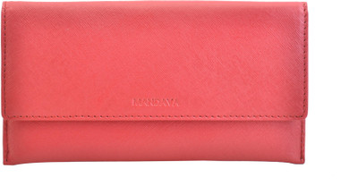 

MANDAVA Women Casual Red Genuine Leather Wallet(6 Card Slots)