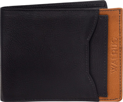 

Walrus Men Multicolor Genuine Leather Wallet(10 Card Slots), Black & tan