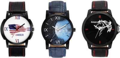 AMSER New Combo Set Of Three Watch  - For Men   Watches  (Amser)