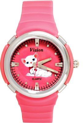 Vizion 8828-3-1 SNOWBELL-The Fluffy Kitty Cartoon Character Watch  - For Girls   Watches  (Vizion)