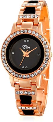 Elios Gold Metal Studded Watch  - For Women   Watches  (Elios)