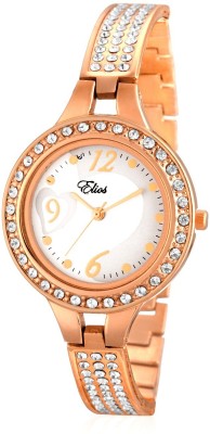 Elios Gold Studded Fashionable Watch  - For Women   Watches  (Elios)