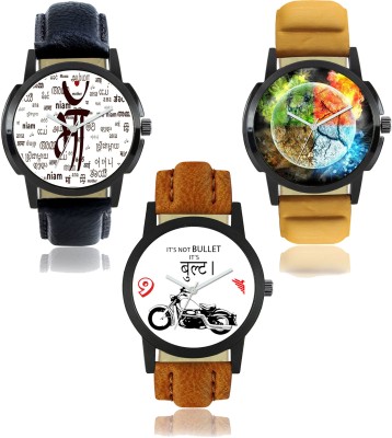 Shivam Retail FX-M-401-402-406 Foxter Attractive Dial Color And Designer Leather Strap Limited Adition Pack of 3 Watch  - For Men   Watches  (Shivam Retail)