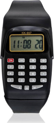 Productmine Black Designer Calculator Stylish Digital Watch Digital Calculator Watch Digital Watch - For Boys & Girls