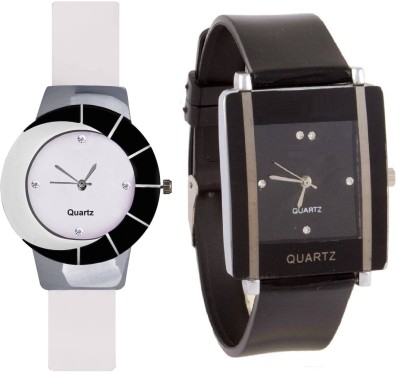 KNACK Black white different design beautiful with Black square shape simple and professional women Watch  - For Girls   Watches  (KNACK)