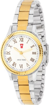 Swiss Trend ST2269 Glamorous Steel Gold Watch  - For Women   Watches  (Swiss Trend)