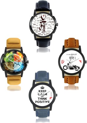 Shivam Retail FX-M-401-402-405-406 Foxter Attractive Dial Color And Designer Leather Strap Limited Adition Pack of 4 Watch  - For Men   Watches  (Shivam Retail)
