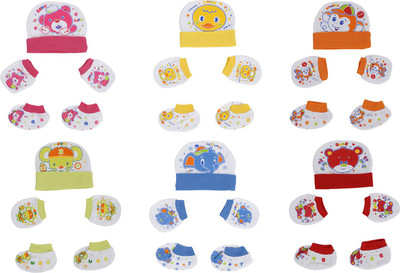 

Aarushi Baby Mittens Booties Cap Combo Set(Multicolor)