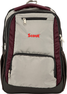 

Scout Polyester 15 L Backpack(Maroon), Wine & grey
