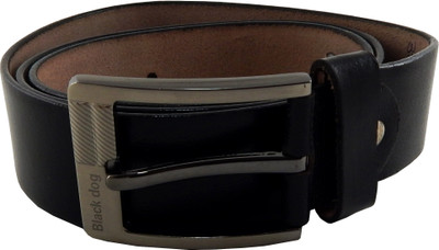 

BlackDog Men Casual, Party Black Genuine Leather Belt