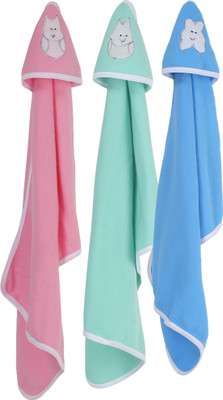 First Trend Cartoon  Hooded Baby Blanket(Polyester, babypink, seaGreen, Blue, Blue;babypink;seagreen