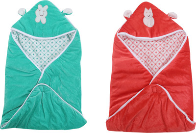 

First Trend Checkered  Baby Sleep Sack(Polyester, Peach, Green, Green;peach