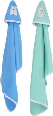 

First Trend Cartoon  Hooded Baby Blanket(Polyester, seaGreen, Blue, Blue;seagreen