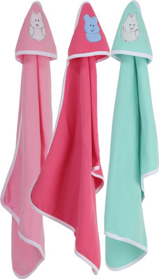 

First Trend Cartoon  Hooded Baby Blanket(Polyester, babypink, Pink, seaGreen, Pink;babypink;seagreen