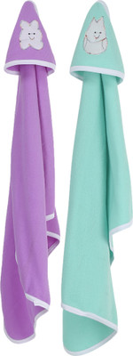 

First Trend Cartoon  Hooded Baby Blanket(Polyester, seaGreen, Purple, Purple;seagreen
