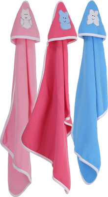 

First Trend Cartoon  Hooded Baby Blanket(Polyester, babypink, Pink, Blue, Blue;pink;babypink
