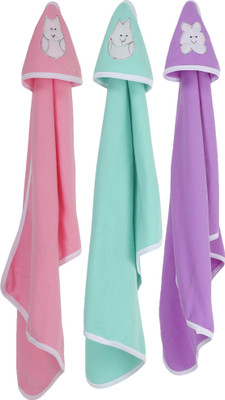 

First Trend Cartoon  Hooded Baby Blanket(Polyester, babypink, seaGreen, Purple, Purple;babypink;seagreen